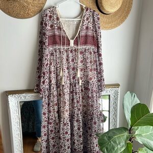 Christy Dawn Paloma Gooseberry Floral Dress oversized fit bohemian Sz small